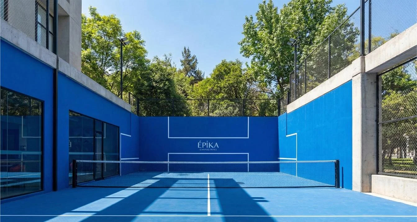 Cancha de pádel · render oficial