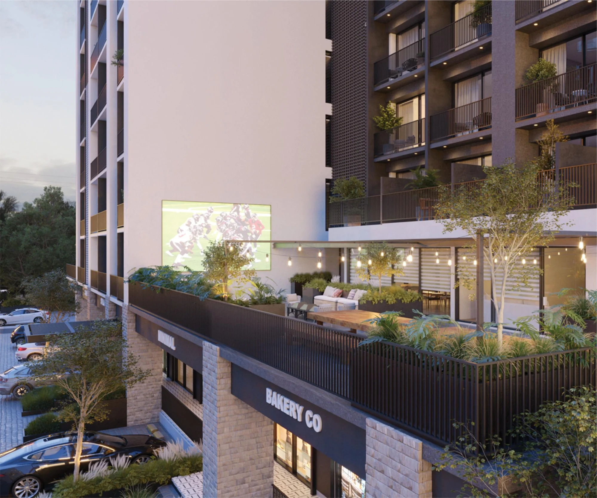 Outdoor cinema · render oficial